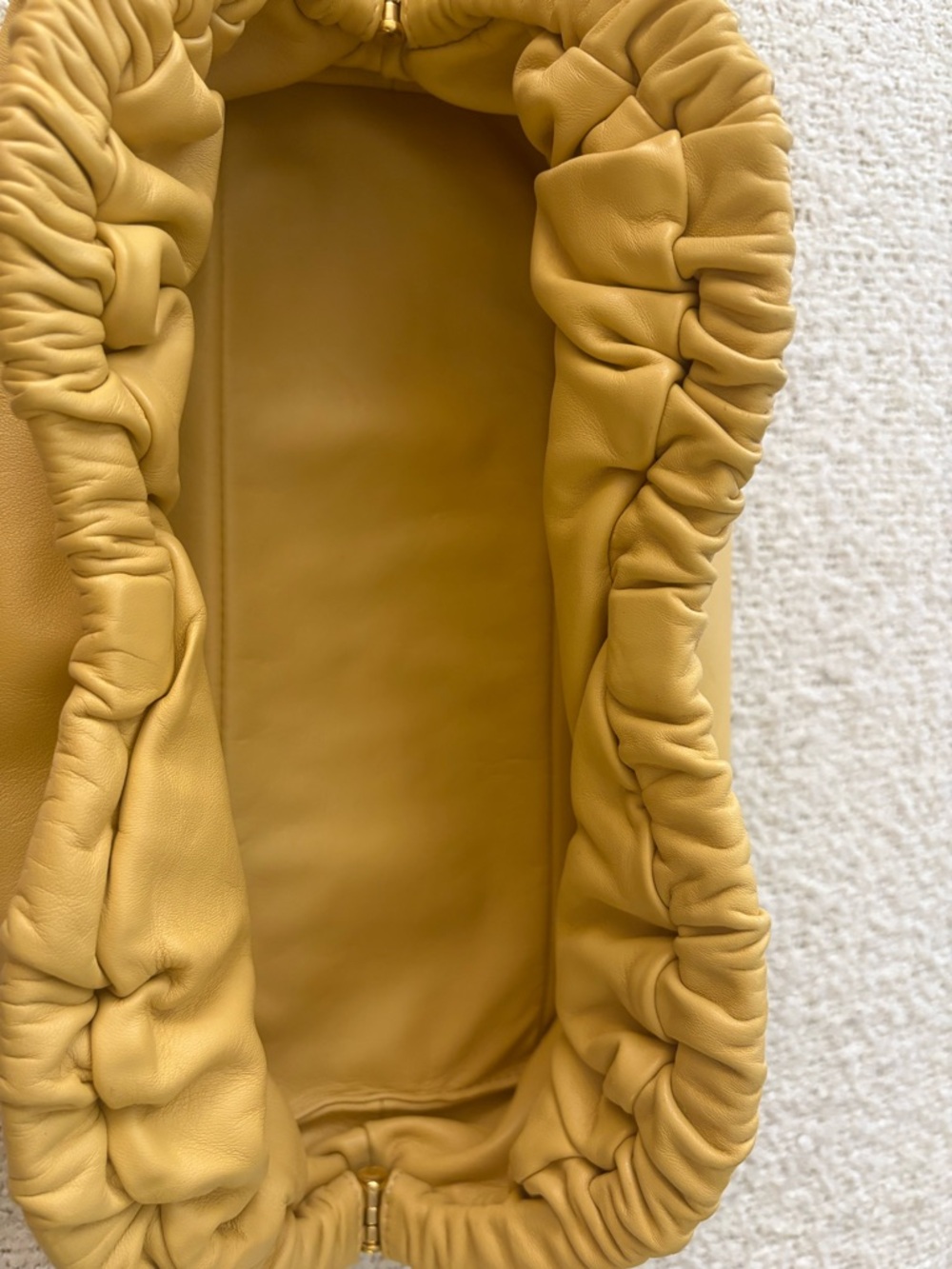 Mansur Gavriel Mustard Yellow Leather Cloud Clutch - Picture 4 of 10
